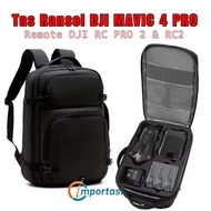 BKANO Tas Ransel Backpack Storage Bag Drone DJI MAVIC 4 PRO Remote RC PRO 2 & RC2 Flying Set Combo