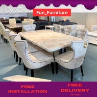 𝗙𝗥𝗘𝗘 𝗜𝗡𝗦𝗧𝗔𝗟𝗟-Modern Dining Set/Fully Marble/100% Original Marble / 6 Seater / 8 Seater
