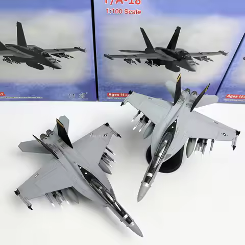 Diecast 1/100 Scale U.S. Military Model F/A-18F Fighter F18 Airplane Bumblebee F-18 Pirate Flag Meta