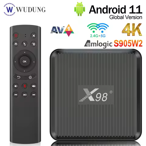 X98Q Smart TV Box Android 11 Amlogic S905W2 Support H.265 AV1 2.4G&5.8G Dual Wifi X98 Q HDR 10+ Set 