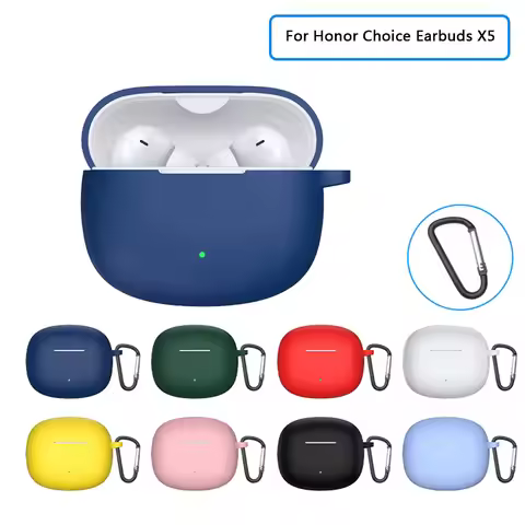 Soft Silicone Cover For Honor Choice Earbuds X5 Case With Hook Antifall Protective Sleeve Accessorie