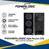 POWERLOGIC Agile Peryton G7A Micro-ATX PC Case Black
