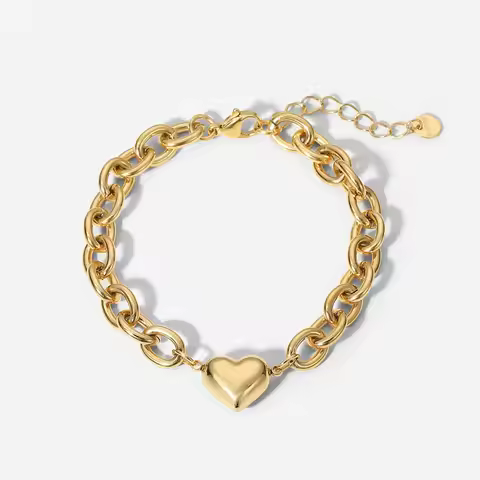 New Fashion Stainless Steel heart pendant Bracelet for Women Charm Heart-shaped Bracelet party weddi