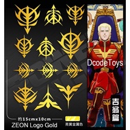 Metal Sticker Gold ver Zeon Gundam Gunpla Logo -not bandai zaku sazabi sinanju char zeong zgok dom P