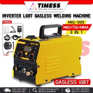 MIG-999 MIG Welding Machine Set Gasless Mesin Welding MIG/MMA/TIG 3IN1 Inverter IGBT Welder Portable