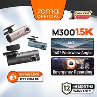 RideForce 70mai M300 Car Recorder WDR App Control Front Dash Cam 1296P Dashcam