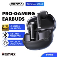 REMAX Stereo Bass Power Wireless Gaming Earphone Bluetooth Earbuds Murah With Built In HD Mic PRW16