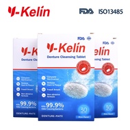 Y-Kelin Denture Cleanser 3 Boxs/90Tabs Denture Cleansing Tablet Denture Tablet