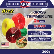 HITZ 2.4mm 3mm 3.5mm High Quality Nylon Grass Trimmer Line Grass Cutter Grass Cutting Cable Tali Pot