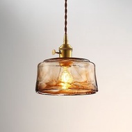 【塵年舊飾】懷舊銅製玻璃吊燈PL-1729附LED 6W燈泡