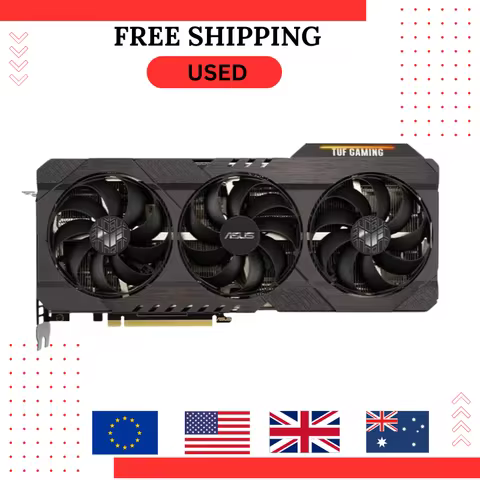 USED ASUS TUF RTX 3070 8GB GPU RTX 3070Ti 8GB Video Card GTX3070 Ti RTX3070Ti Gaming Nvidia Turbo Gr