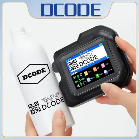 DCODE DC98 12.7mm Portable Mini Printer 2.8inch Touchscreen Handheld Inkjet Printer QR Barcode Logo 