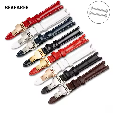 Genuine Leather Women's Watch Strap for 1853 Tissot T094 Flamenco Series T094210 Watch Bracelet Soft