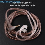 REDFACEVINTAGE KZ Earphones Cord For KZ ZEX B/C Pin 2Pin Cable Twisted Cable Upgrade Oxygen-Free Cop