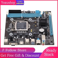 Yoaushop Computer Motherboard  PCIe Slot H81 Dual Channel DDR3 M.2 NVMe NGFF Micro ATX LGA 1150 SATA 6Gb/s for Desktop PC