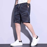 Men Shorts Summer Pure Cotton Casual 5-point Pants Thin Printed Middle Pants Beach Pants Trendy All-
