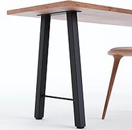Homtone Industrial Furniture Legs, Industrial Rustic Square Tubes Table Legs, Iron Chair Bench Legs,