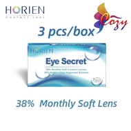 (3 pcs) Horien Eye Secret 38% Monthly Disposable Lens Clear Contact Lenses
