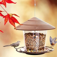 SWEET ELVES Hanging Waterproof Gazebo For Pet Feed Station Outdoor Feeding Tool Bird Supplies Food Container Bird Feeder