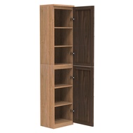 (組合) 特力屋 萊特 組合式書櫃 淺木櫃/淺木層板4入/深木門2入 40x30x174.2cm