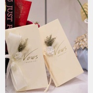 Simple Vow Card Fresh Declaration Vow Marriage Book Give Lesson Wedding Niche Groom Bride Confession
