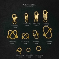 ตะขอเอ็ม ทองคำแท้ 9K ITALY