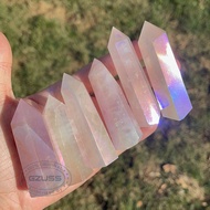 1 chiếc 4-10cm Hào Quang điểm thạch anh hồng-Hào Quang Thạch Anh Hồng đá thạch anh-tinh thể thạch an