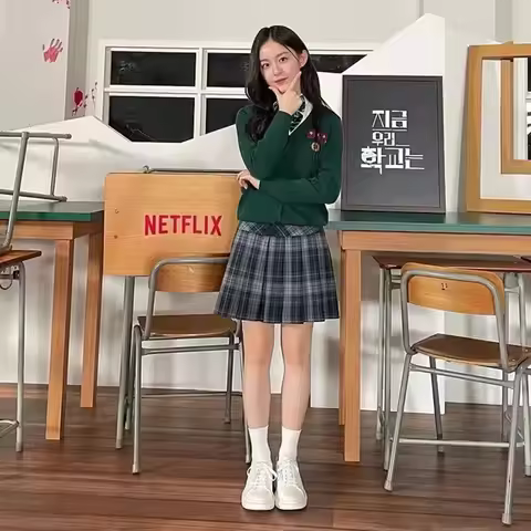 All of Us Are Dead Costumes JK School Uniform 지금 우리 학교는 Cosplay Sweater Couple Outfit Role Playing W