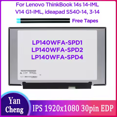 14.0 Laptop LCD Screen LP140WFA-SPD1 SPD2 SPD4 B140HAN04.0 For Lenovo ThinkBook 14s 14-IML V14 G1 id