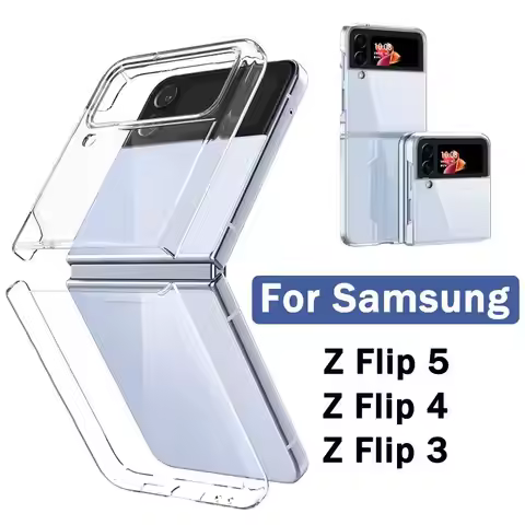 For Samsung Galaxy Z Flip 3 4 Case Clear Shockproof Zflip5 5G Phone Cover Slim Thin Protective Silic