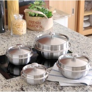 COOKEVER IH 3-Ply Stainless Steel 304 POT, Induction Available, 18cm (2.0L) 20cm (2.5L) TTUKBAEGI