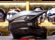 Helm Bell Moto-10 Spherical Matte Black Helmet Fullface Dirt Original