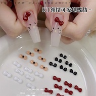 50 Bow Ties Cartoon KT Cat Manicure Red Colorful Three-Dimensional Resin Bow Ties DIY Nail Diamond J