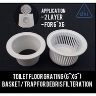 DKI Floor Grating Trap Basket (6” x 6”)For Debris Filteration / Clogging Issue