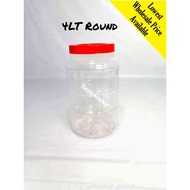 4L Round Bekas Kuih Raya/ PET Container / Balang Kuih/ Bekas Plastik/ Cookies Jar/Botol