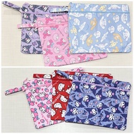 Cloth File Zip Bag Cartoon Pattern Can Hold A4 With Handle Oxford