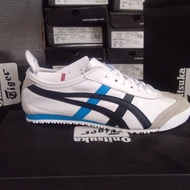 Onitsuka Tiger PREMIUM pth(White) Grs Biru-Hitam (Blue-Black Stripes)