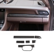 For Porsche 911 718 2013-2019 Boxster Cayman  Carbon Fiber Central Control Instrument Panel Trim Car