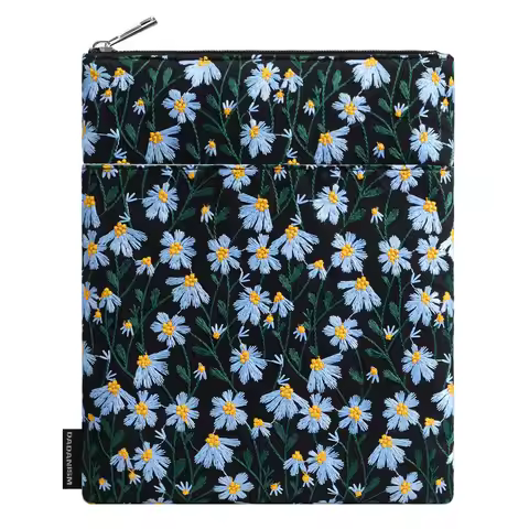 9-11 Inch Embroidered Daisy Padded Carrying Case Protective Tablet Sleeve for iPad A16 11th Gen 11"/