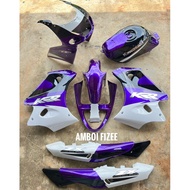 KAWASAKI RR150 COVERSET RR150 MALAYSIA LOLIPOP PURPLE HITAM CUSTOM DESIGN