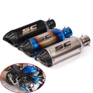 Motorcycle Exhaust Muffler Pipe 38-51mm Universal Moto Silencer Exhaust Muffler Pipe Canister Pipe