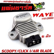 แผ่นชาร์จไฟ เวฟ/ เเผ่นชาร์ตไฟ มอเตอร์ไซค์ รุ่น WAVE 110 (2009 ท่อรอด)/SCOOPY/CLICK I/AIR BLADE/เเผ่น