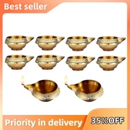 Alloy Metal Kuber Diya 10 Pcs for Diwali Decoration Oil Lamp Traditional for Diwali Diya Vilakku for