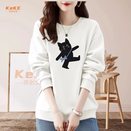 Korean Version S-4XL Round Neck University T400g Printed Loose 125kg Top Slimmer Look Bristles overs