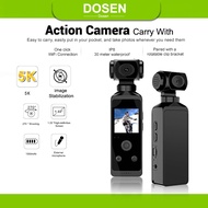 TYZONG Pocket K85 Action Camera 5K WiFi Sports Camera 270° Rotation Waterproof Vlogging Camera Motor