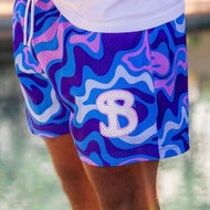 Leisure shorts with breathable mesh print BKTSQD quick drying are su