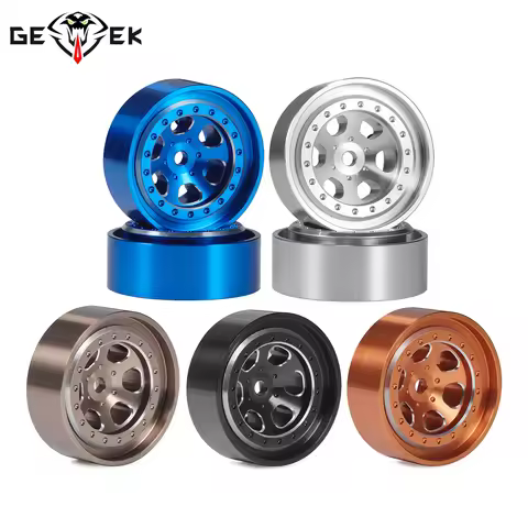 4Pcs Aluminum CNC Beadlock Wheel Rims Fits TRX4M Stock Tires for 1/18 RC Crawler TRX4-M Bronco Defen