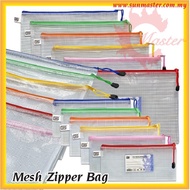 Soft Mesh Zipper Bag B6 A5 B5 A4 B4 A3 | PVC Zipper File Bag Waterproof Transparent Portable Bag | Z