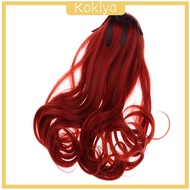 [KOKIYA] 1/3 Girl Doll Wig Long Curly Hair for BJD Dolls DIY Making Accs Red