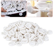 JUSTO 300pcs Disposable Finger Cots, Powder Free Non-Slip Latex Finger Protectors, Protective Milk W